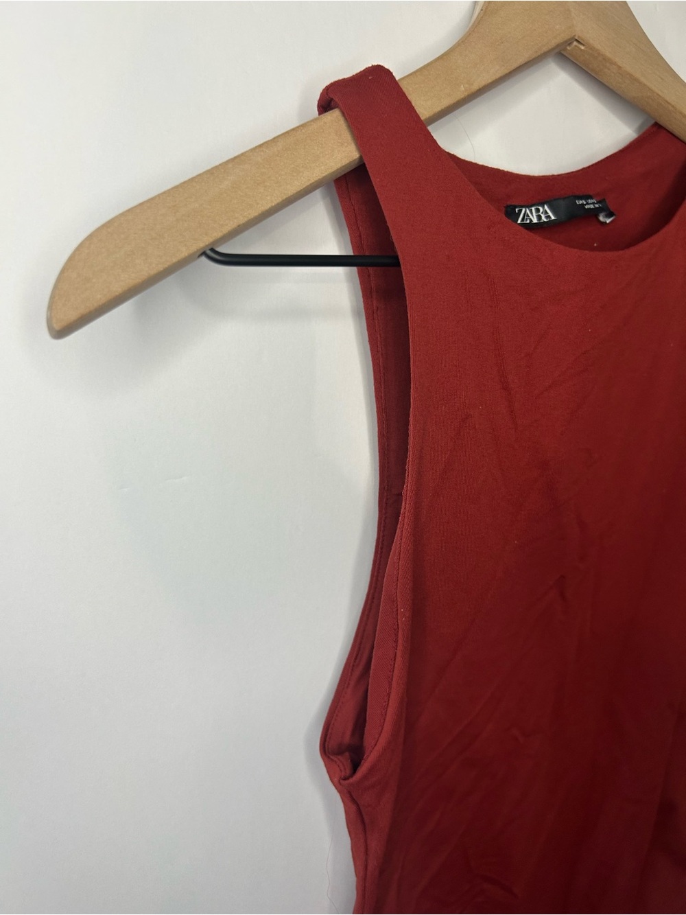 Zara Women’s Red High Neck Sleeveless Bodysuit, Size Small - Picture 6 of 9